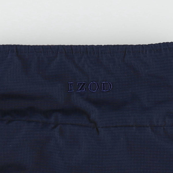 IZOD Reversible Fleece Warm-Up Vest (Men's Size L) polyester navy blue type Vintage Second Hand