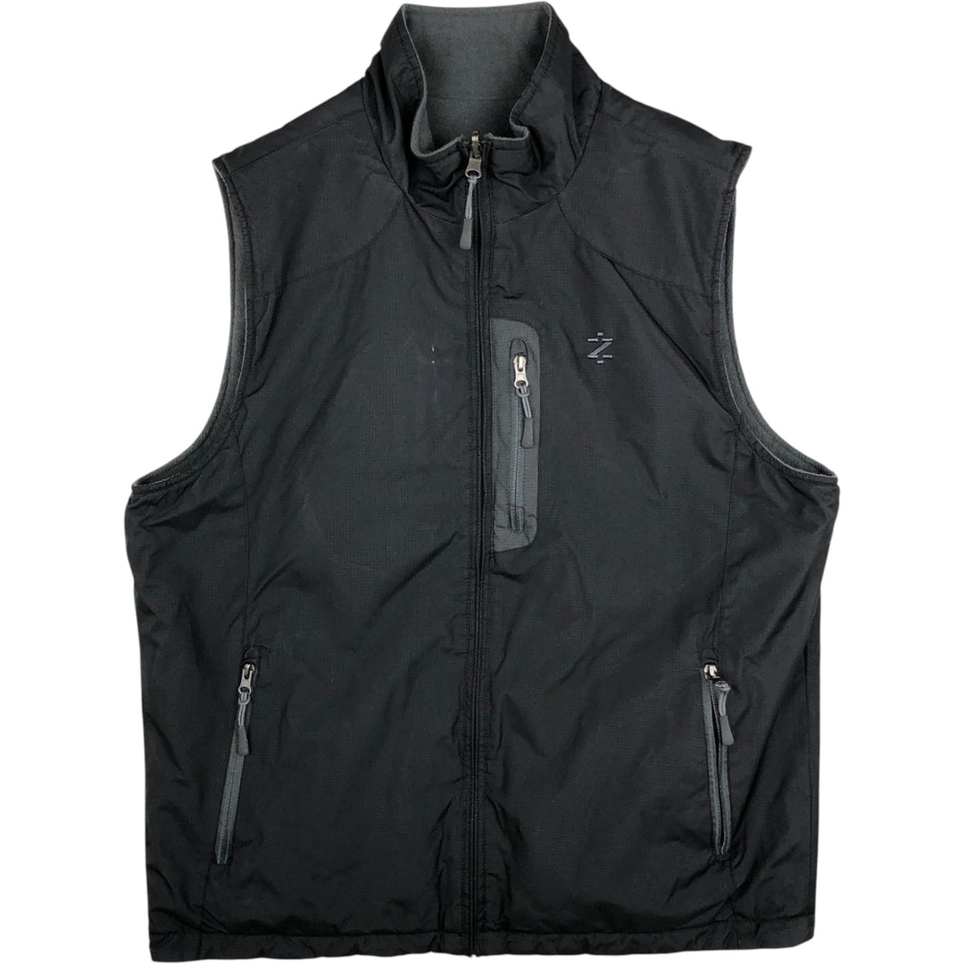 IZOD Performx Reversible Warm-Up Vest, Men's Size M (equivalent) polyester black type Vintage Second Hand