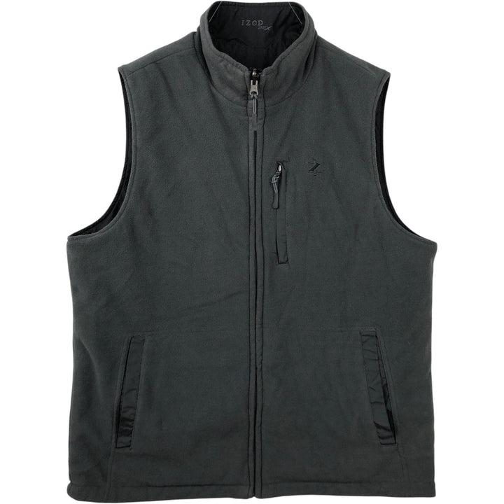IZOD Performx Reversible Warm-Up Vest, Men's Size M (equivalent) polyester black type Vintage Second Hand