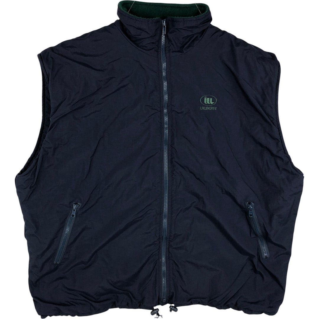 Warm-up vest, made in Canada, men's size L equivalent, vintage. polyester navy blue type Vintage Second Hand