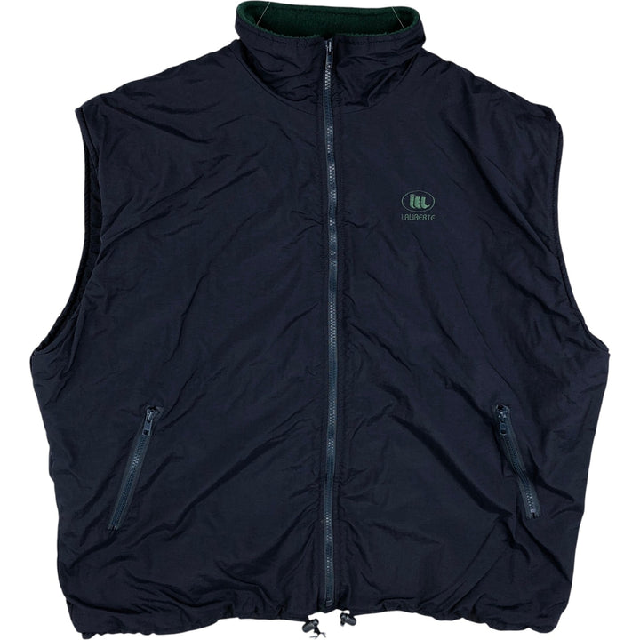 Warm-up vest, made in Canada, men's size L equivalent, vintage. polyester navy blue type Vintage Second Hand
