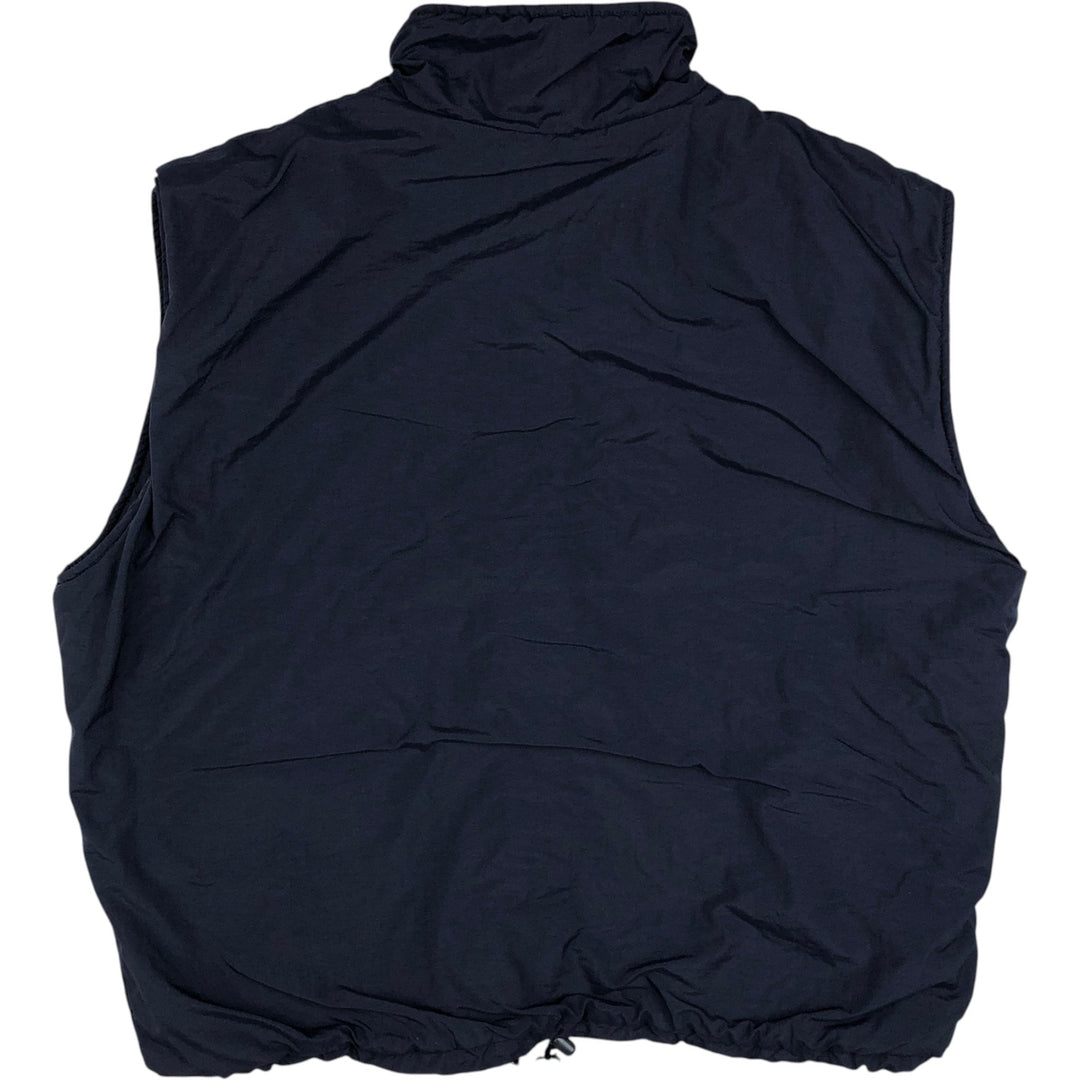 Warm-up vest, made in Canada, men's size L equivalent, vintage. polyester navy blue type Vintage Second Hand