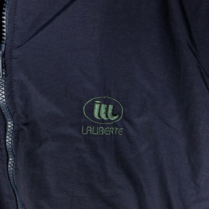 Warm-up vest, made in Canada, men's size L equivalent, vintage. polyester navy blue type Vintage Second Hand
