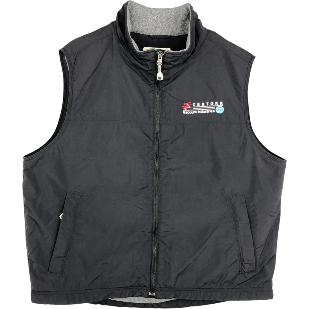 90s-00'S LLBean Advertising Nylon Vest, Men's Size XL (approx.) Nylon black type Vintage Second Hand