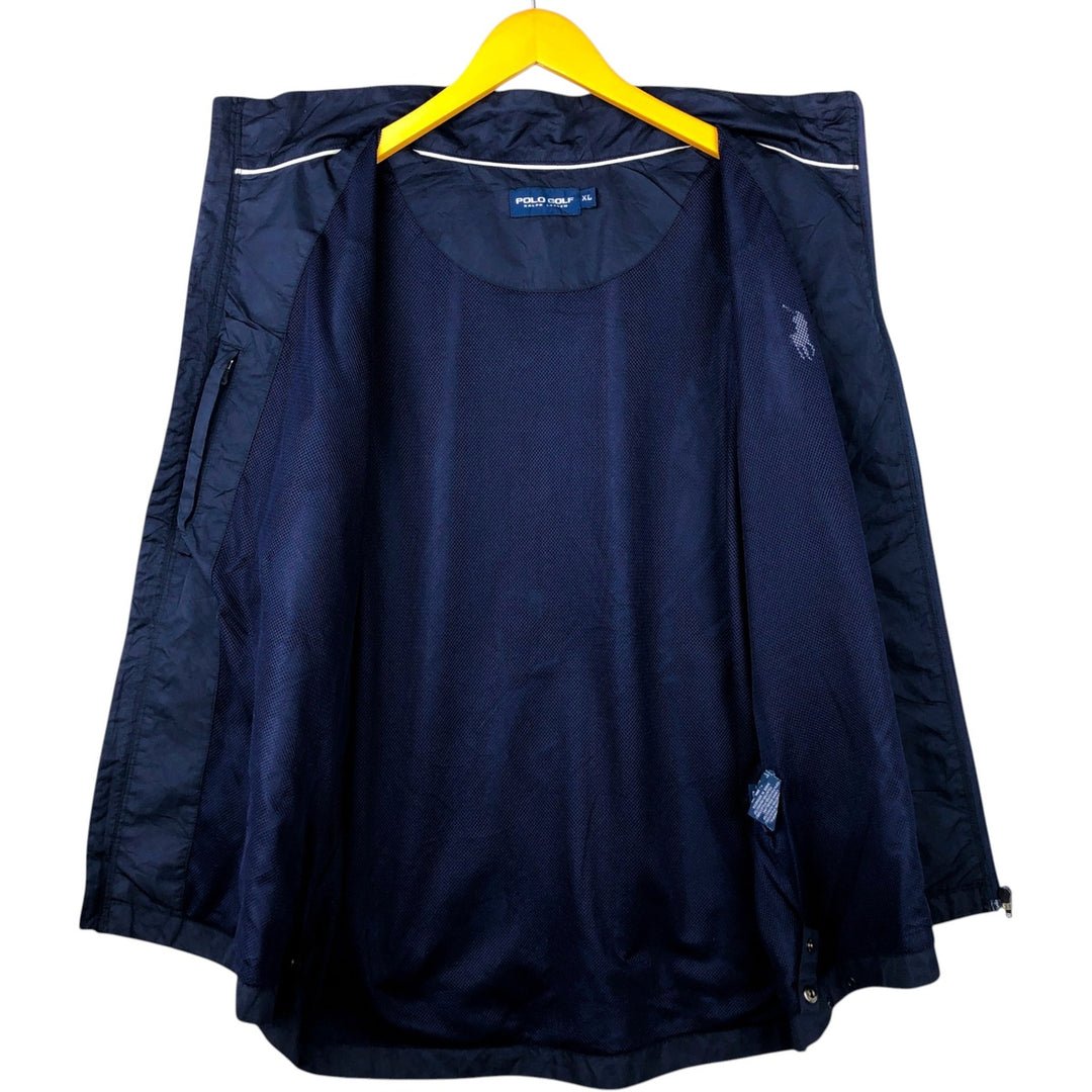 Ralph Lauren POLO GOLF warm-up vest, men's size XL polyester navy blue type Vintage Second Hand