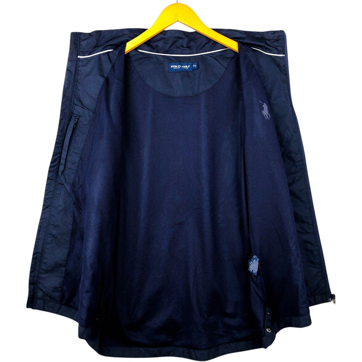 Ralph Lauren POLO GOLF warm-up vest, men's size XL polyester navy blue type Vintage Second Hand