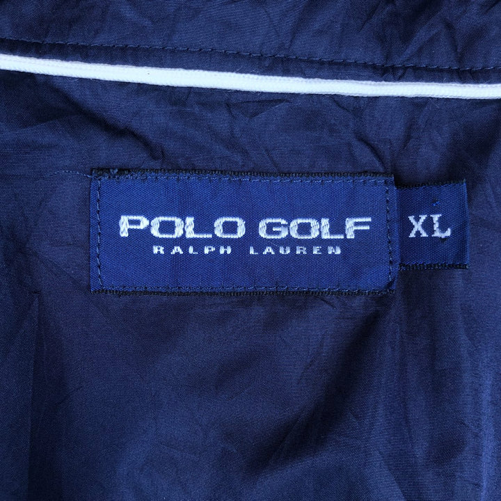 Ralph Lauren POLO GOLF warm-up vest, men's size XL polyester navy blue type Vintage Second Hand