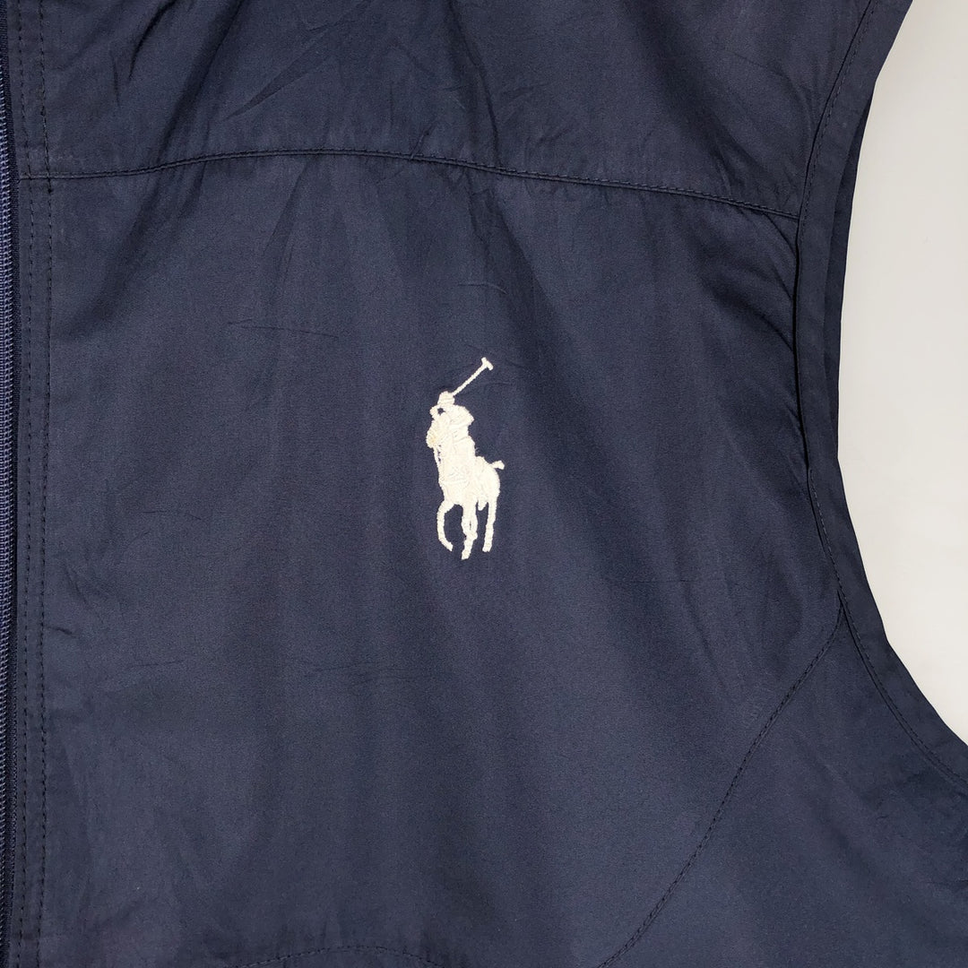 Ralph Lauren POLO GOLF warm-up vest, men's size XL polyester navy blue type Vintage Second Hand