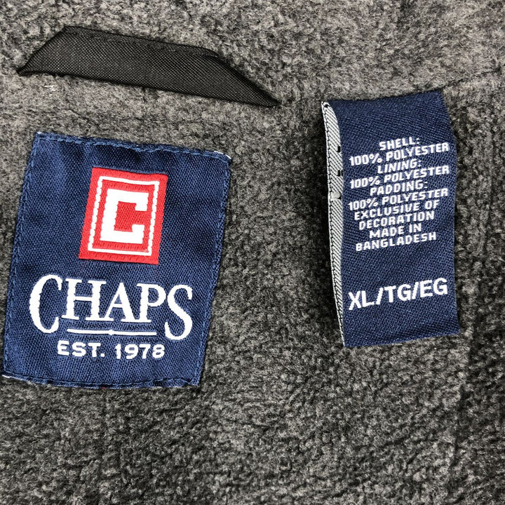 Ralph Lauren Chaps warm-up vest, men's size XL polyester black type Vintage Second Hand