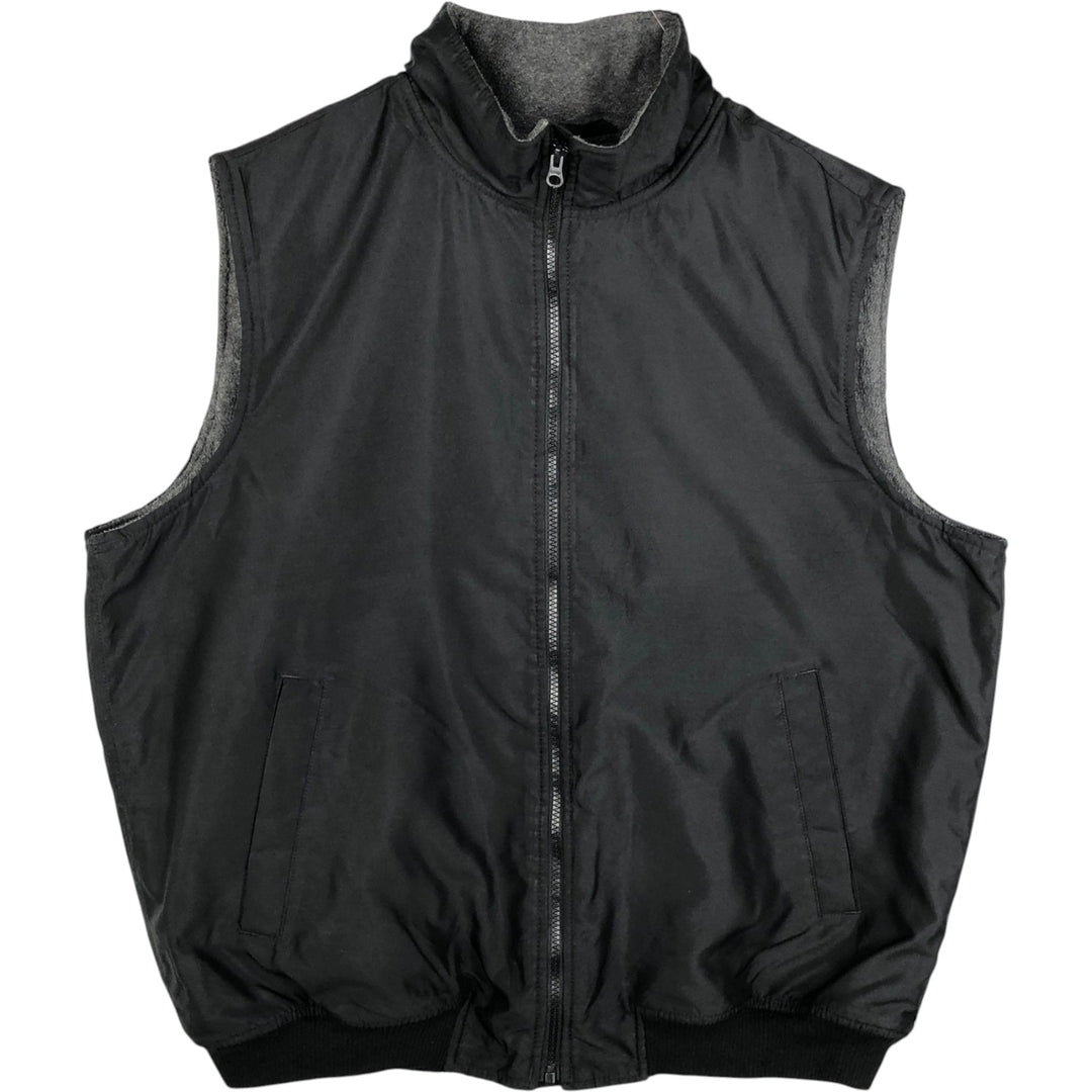 Ralph Lauren Chaps warm-up vest, men's size XL polyester black type Vintage Second Hand