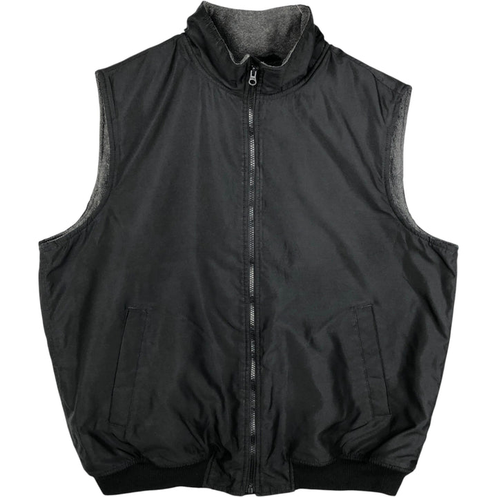 Ralph Lauren Chaps warm-up vest, men's size XL polyester black type Vintage Second Hand