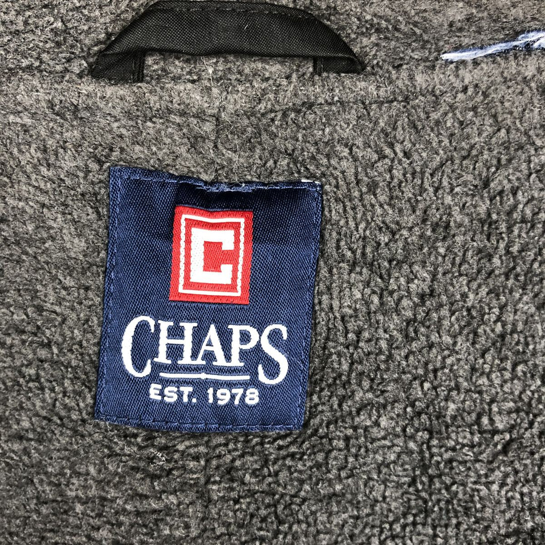 Ralph Lauren Chaps warm-up vest, men's size XL polyester black type Vintage Second Hand