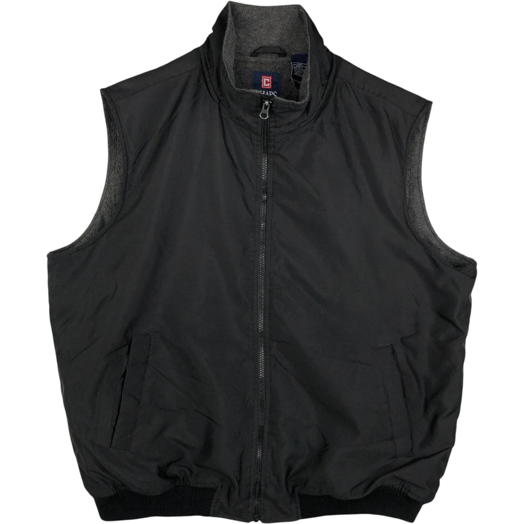 Ralph Lauren Chaps warm-up vest, men's size XL polyester black type Vintage Second Hand
