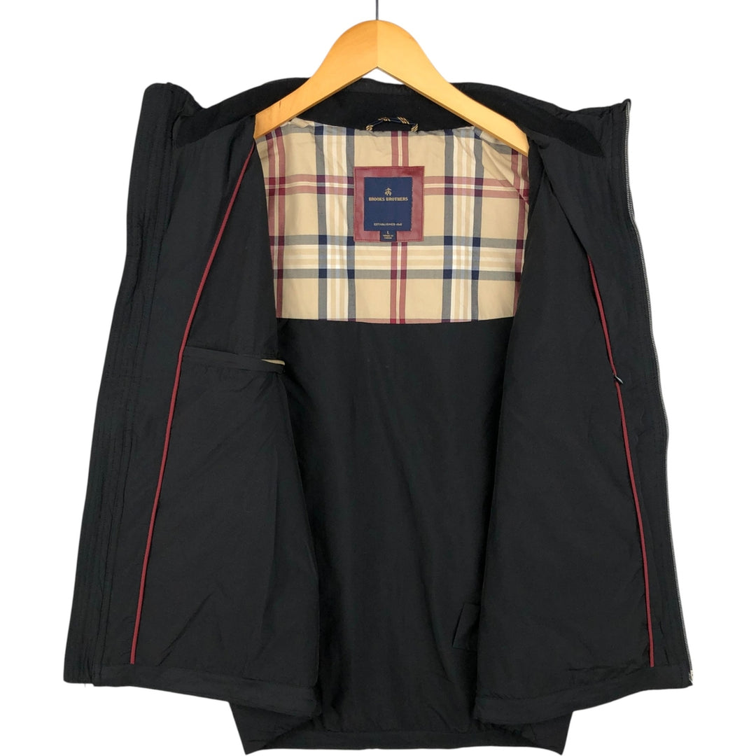 Brooks Brothers quilted vest, men's size L (equivalent) polyester black type Vintage Second Hand