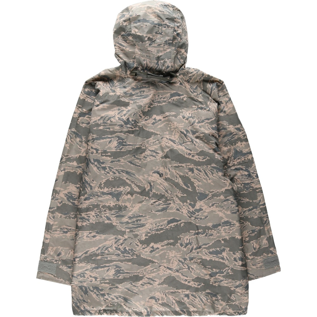 2000'S US Military Issue ABU Digital Tiger Camo Rain Parka, Made in USA, MEDIUM (Men's M equivalent) unclear gray type Vintage Second Hand