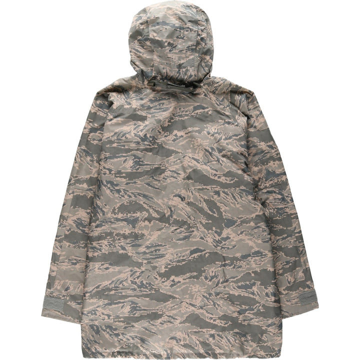 2000'S US Military Issue ABU Digital Tiger Camo Rain Parka, Made in USA, MEDIUM (Men's M equivalent) unclear gray type Vintage Second Hand