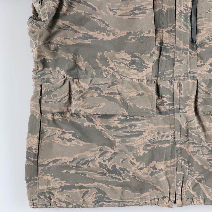 2000'S US Military Issue ABU Digital Tiger Camo Gore-Tex Parka, Made in USA, X-LARGE REGULAR (Equivalent to Men's XL) Nylon Beige type Vintage Second Hand