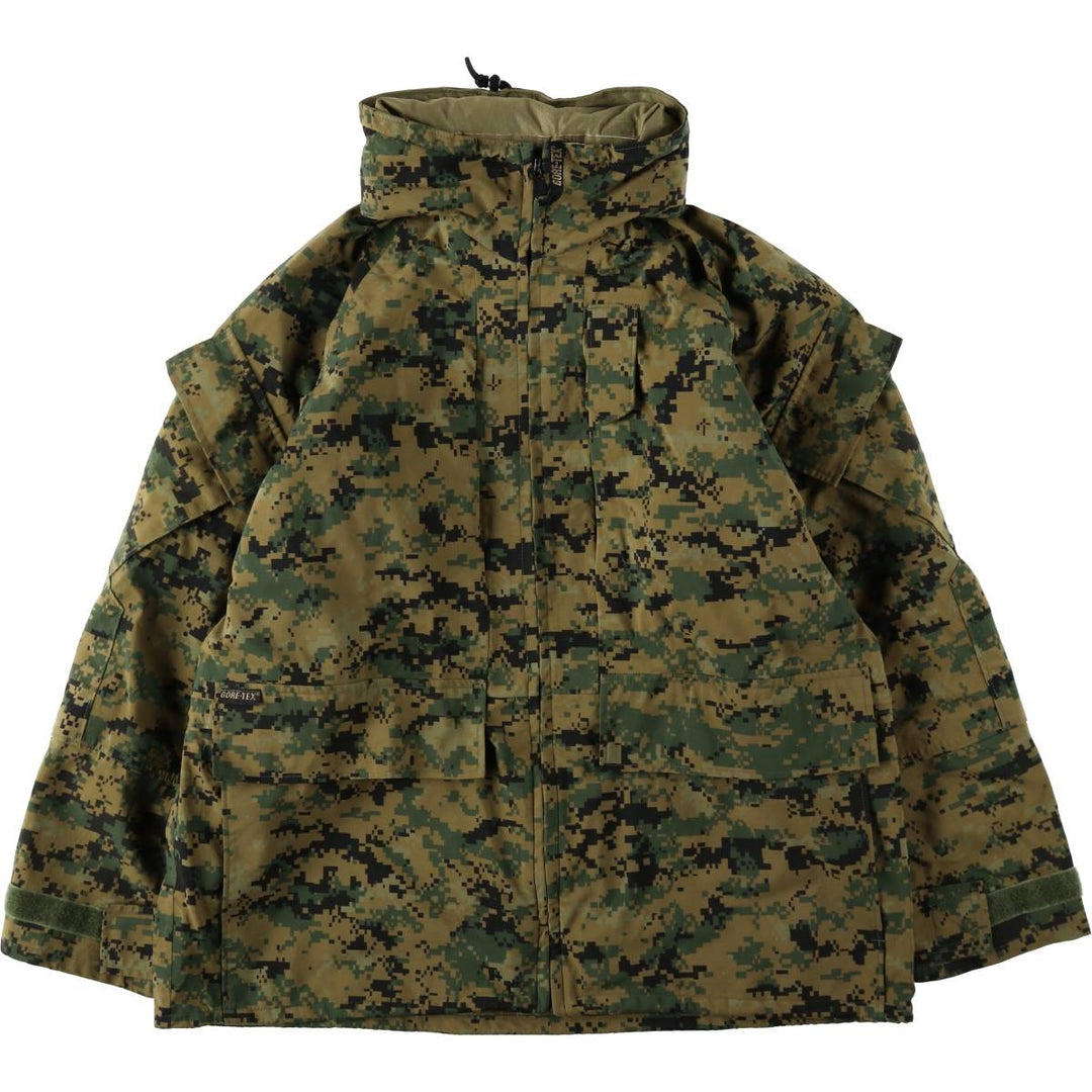 Genuine US military camouflage pattern military Gore-Tex parka, medium-short size (equivalent to men's M). Nylon Khaki type Vintage Second Hand
