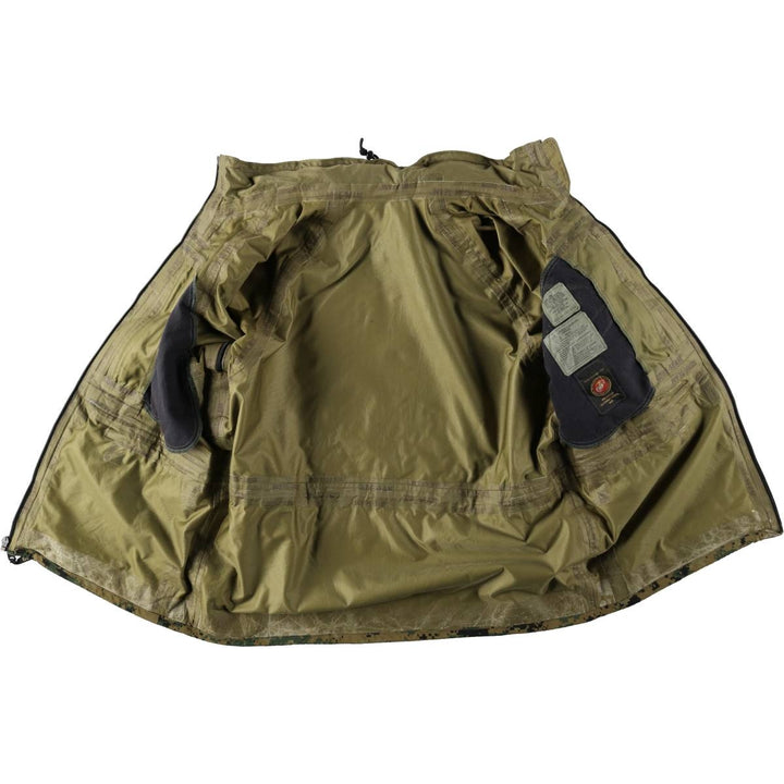 Genuine US military camouflage pattern military Gore-Tex parka, medium-short size (equivalent to men's M). Nylon Khaki type Vintage Second Hand