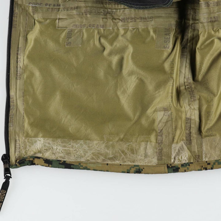 Genuine US military camouflage pattern military Gore-Tex parka, medium-short size (equivalent to men's M). Nylon Khaki type Vintage Second Hand