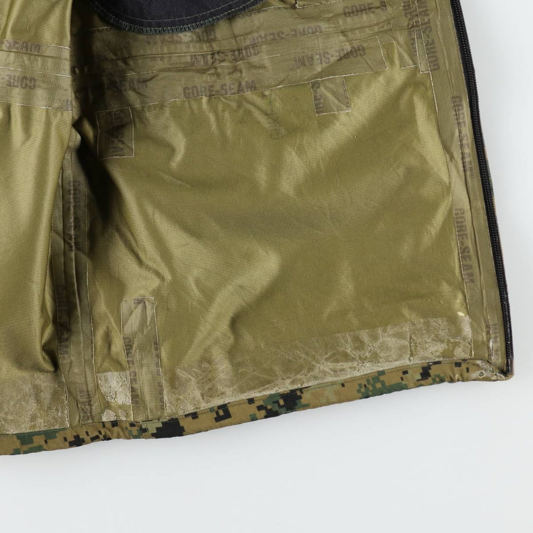 Genuine US military camouflage pattern military Gore-Tex parka, medium-short size (equivalent to men's M). Nylon Khaki type Vintage Second Hand