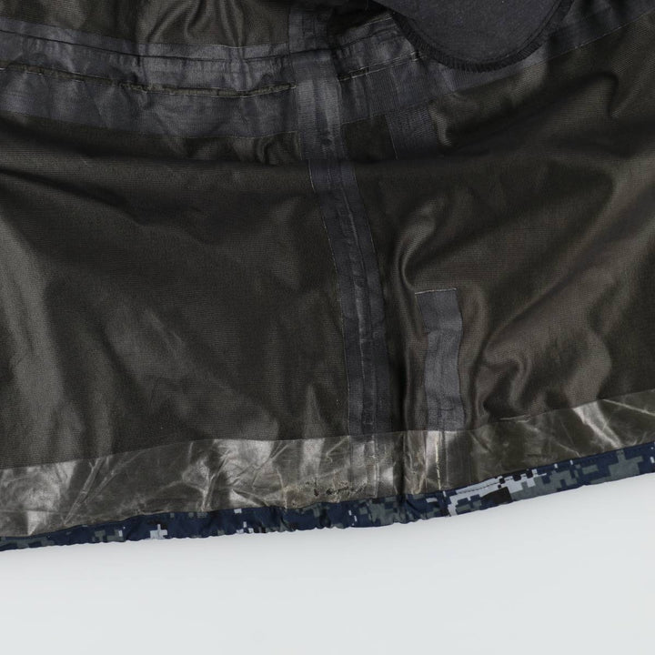 2000'S US Military Issue USNAVY Camouflage Pattern NWU Digital Camo Military Gore-Tex Parka Made in USA Large-X-Long (Equivalent to Men's L) Nylon navy blue type Vintage Second Hand