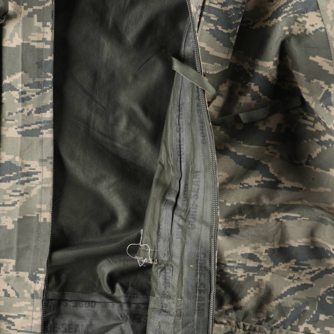 Authentic 2000'S US military camouflage pattern ABU Digital Tiger Camo military Gore-Tex parka, made in the USA, large regular size, equivalent to men's L. Nylon gray type Vintage Second Hand
