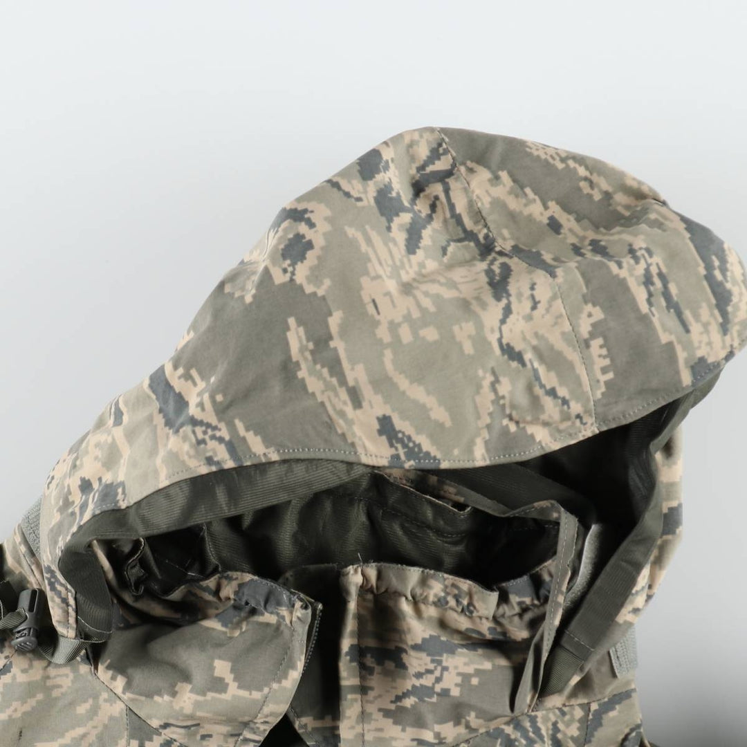 Authentic 2000'S US military camouflage pattern ABU Digital Tiger Camo military Gore-Tex parka, made in the USA, large regular size, equivalent to men's L. Nylon gray type Vintage Second Hand