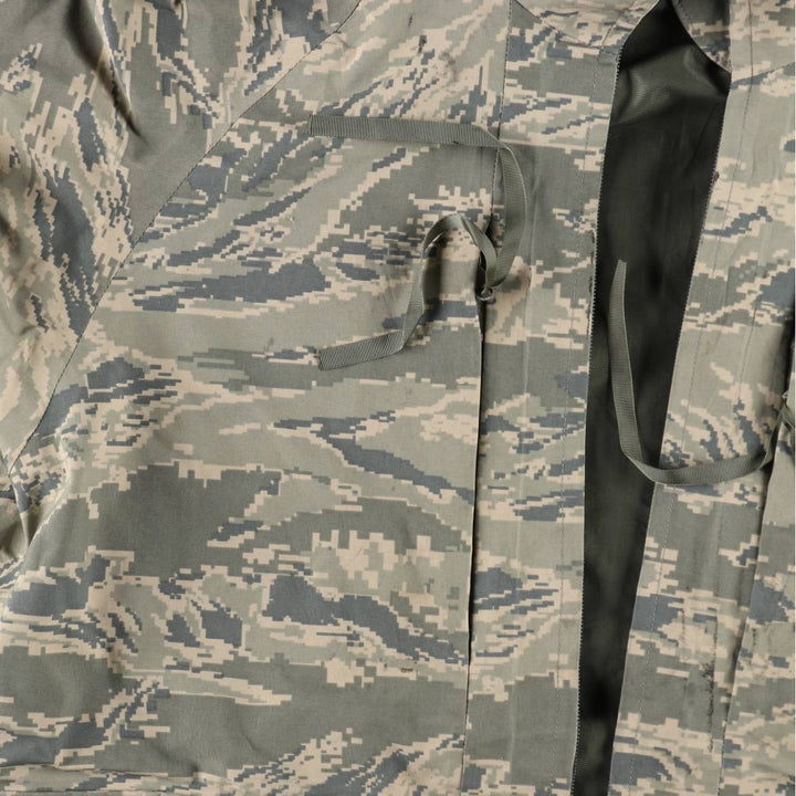 Authentic 2000'S US military camouflage pattern ABU Digital Tiger Camo military Gore-Tex parka, made in the USA, large regular size, equivalent to men's L. Nylon gray type Vintage Second Hand