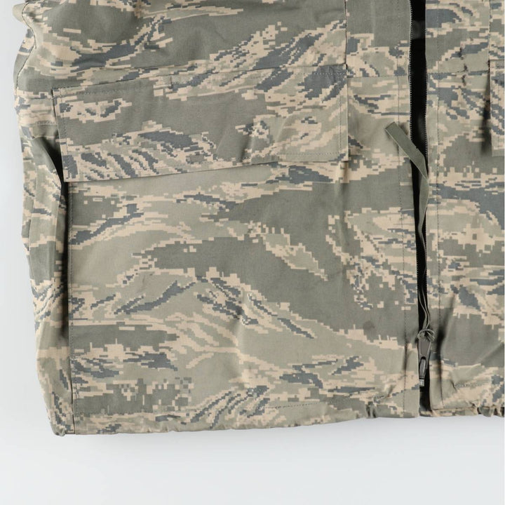 Authentic 2000'S US military camouflage pattern ABU Digital Tiger Camo military Gore-Tex parka, made in the USA, large regular size, equivalent to men's L. Nylon gray type Vintage Second Hand