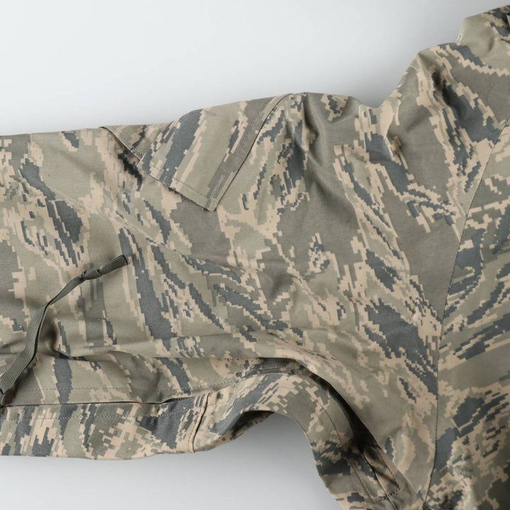 Authentic 2000'S US military camouflage pattern ABU Digital Tiger Camo military Gore-Tex parka, made in the USA, large regular size, equivalent to men's L. Nylon gray type Vintage Second Hand