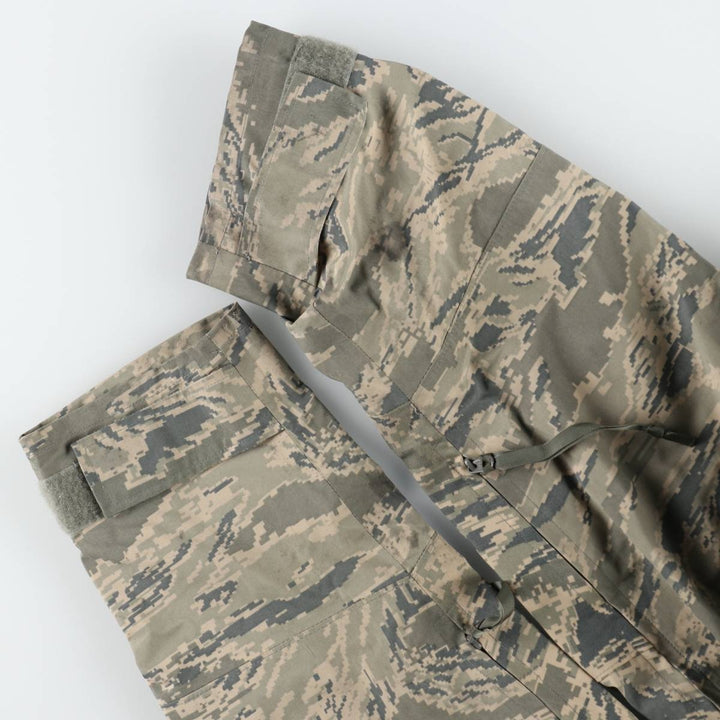 Authentic 2000'S US military camouflage pattern ABU Digital Tiger Camo military Gore-Tex parka, made in the USA, large regular size, equivalent to men's L. Nylon gray type Vintage Second Hand