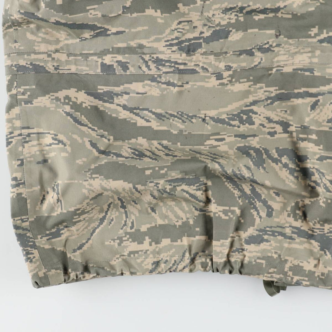 Authentic 2000'S US military camouflage pattern ABU Digital Tiger Camo military Gore-Tex parka, made in the USA, large regular size, equivalent to men's L. Nylon gray type Vintage Second Hand