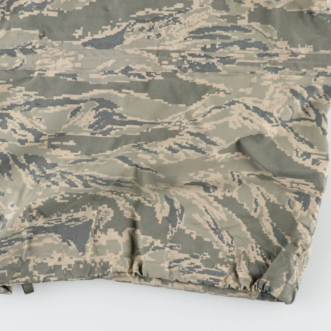 Authentic 2000'S US military camouflage pattern ABU Digital Tiger Camo military Gore-Tex parka, made in the USA, large regular size, equivalent to men's L. Nylon gray type Vintage Second Hand