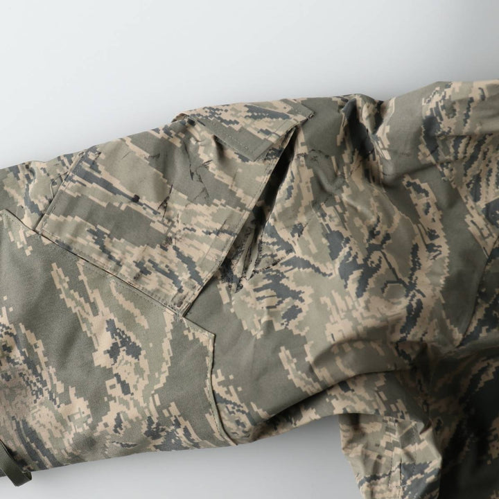 Authentic 2000'S US military camouflage pattern ABU Digital Tiger Camo military Gore-Tex parka, made in the USA, large regular size, equivalent to men's L. Nylon gray type Vintage Second Hand