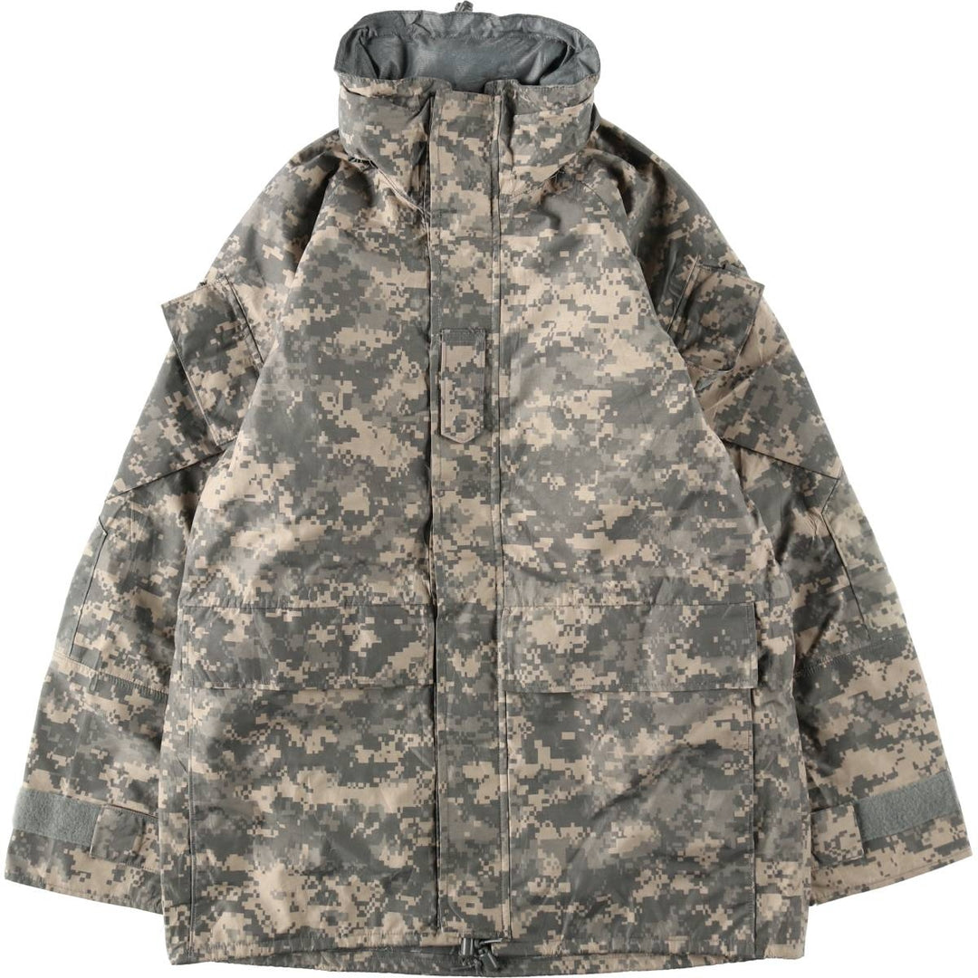 2000'S US Military Issue Camouflage Pattern ACU Digital Camo ECWCS 2nd GEN Military Gore-Tex Parka Made in USA Small-Regular unclear gray type Vintage Second Hand