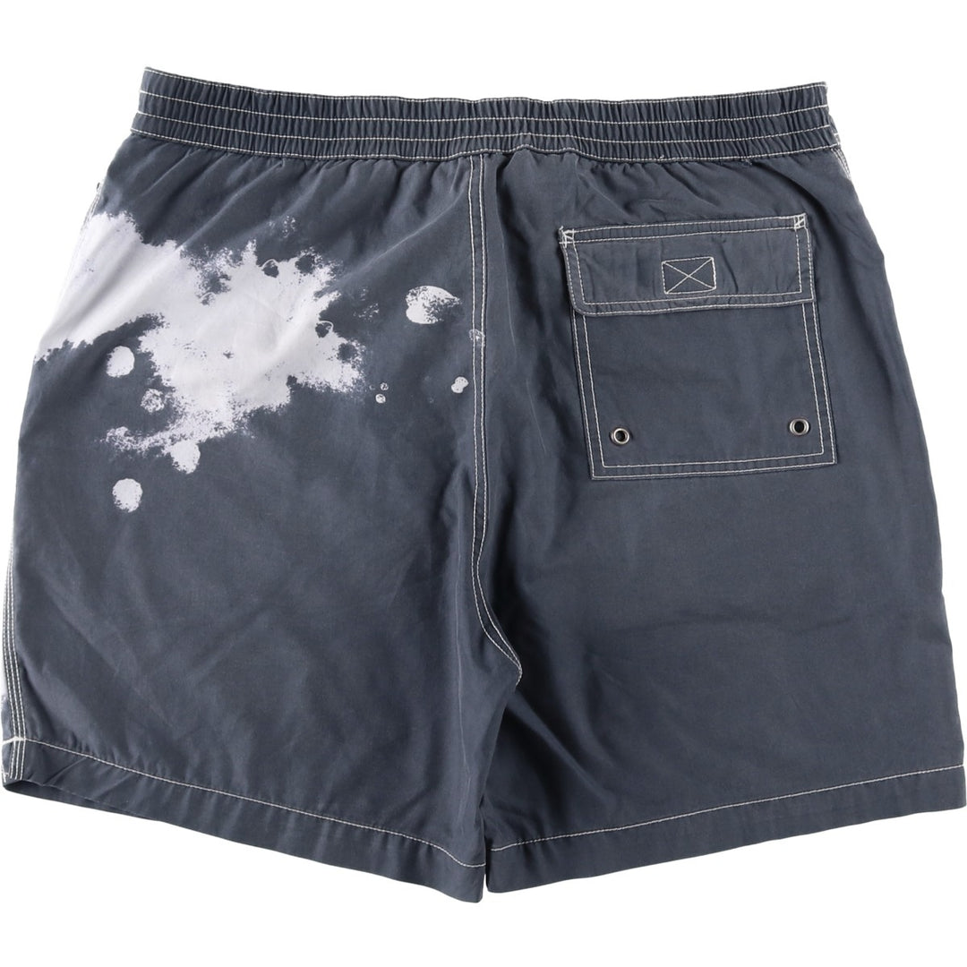 Ralph Lauren crab print swim shorts, men's size W36 (approx.) cotton navy blue type Vintage Second Hand