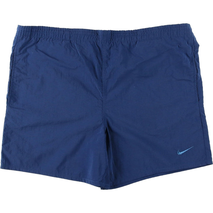 90'S Nike swim shorts, men's size M equivalent, vintage. Nylon blue type Vintage Second Hand