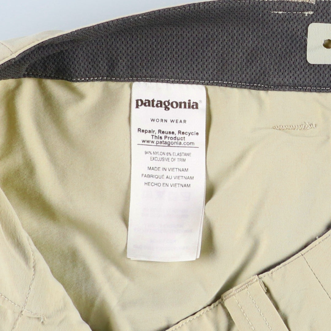 Patagonia Quantary Shorts 57826SP17 Nylon Shorts Men's W33 equivalent Nylon Beige type Vintage Second Hand