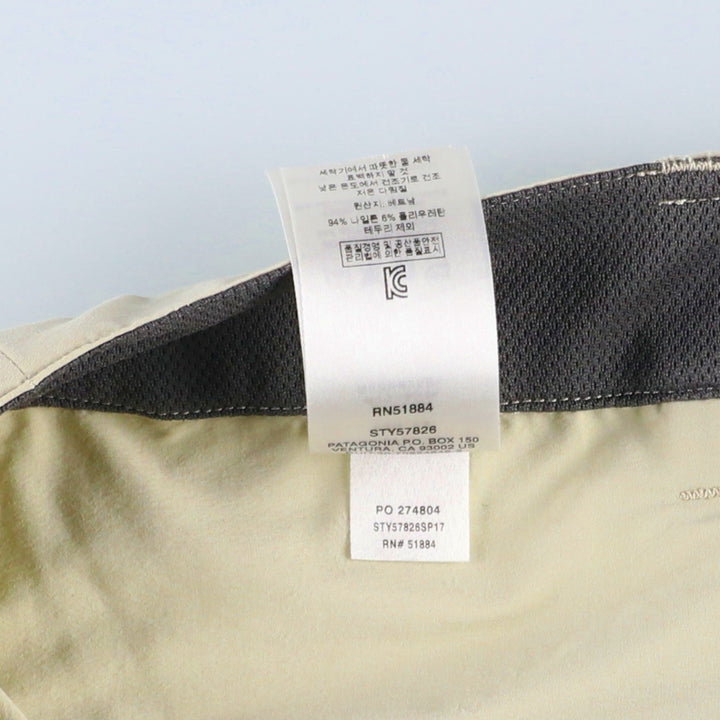 Patagonia Quantary Shorts 57826SP17 Nylon Shorts Men's W33 equivalent Nylon Beige type Vintage Second Hand