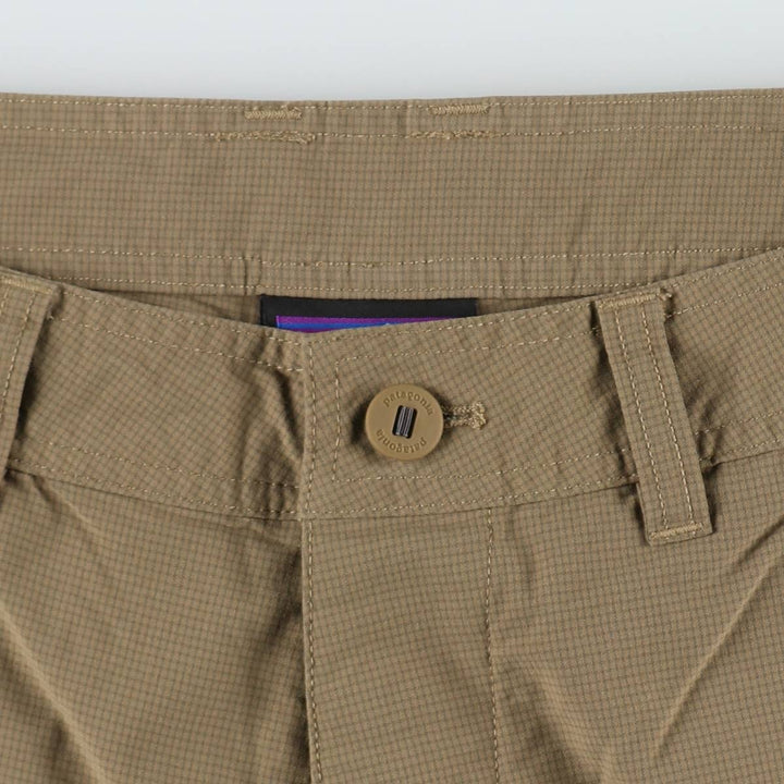 Patagonia 57660FA14 Check Pattern Nylon Shorts, Men's W34 (approx.) polyester Beige type Vintage Second Hand