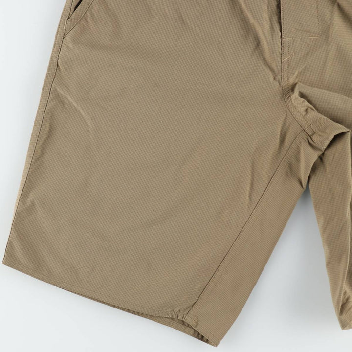 Patagonia 57660FA14 Check Pattern Nylon Shorts, Men's W34 (approx.) polyester Beige type Vintage Second Hand