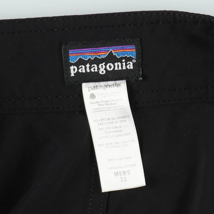 Patagonia board shorts, men's size W35 (approx.) Nylon black type Vintage Second Hand