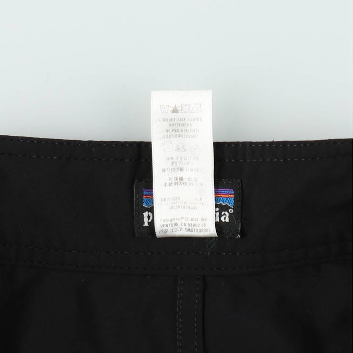 Patagonia board shorts, men's size W35 (approx.) Nylon black type Vintage Second Hand