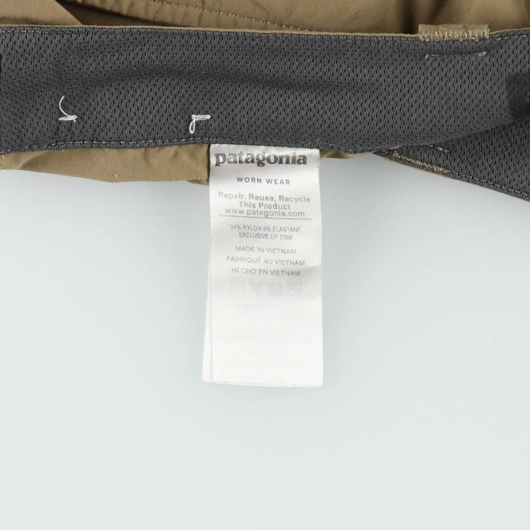 Patagonia Men's Quantary Shorts 57826SP18 Nylon Shorts (Men's W30 equivalent) Nylon Khaki type beige Vintage Second Hand