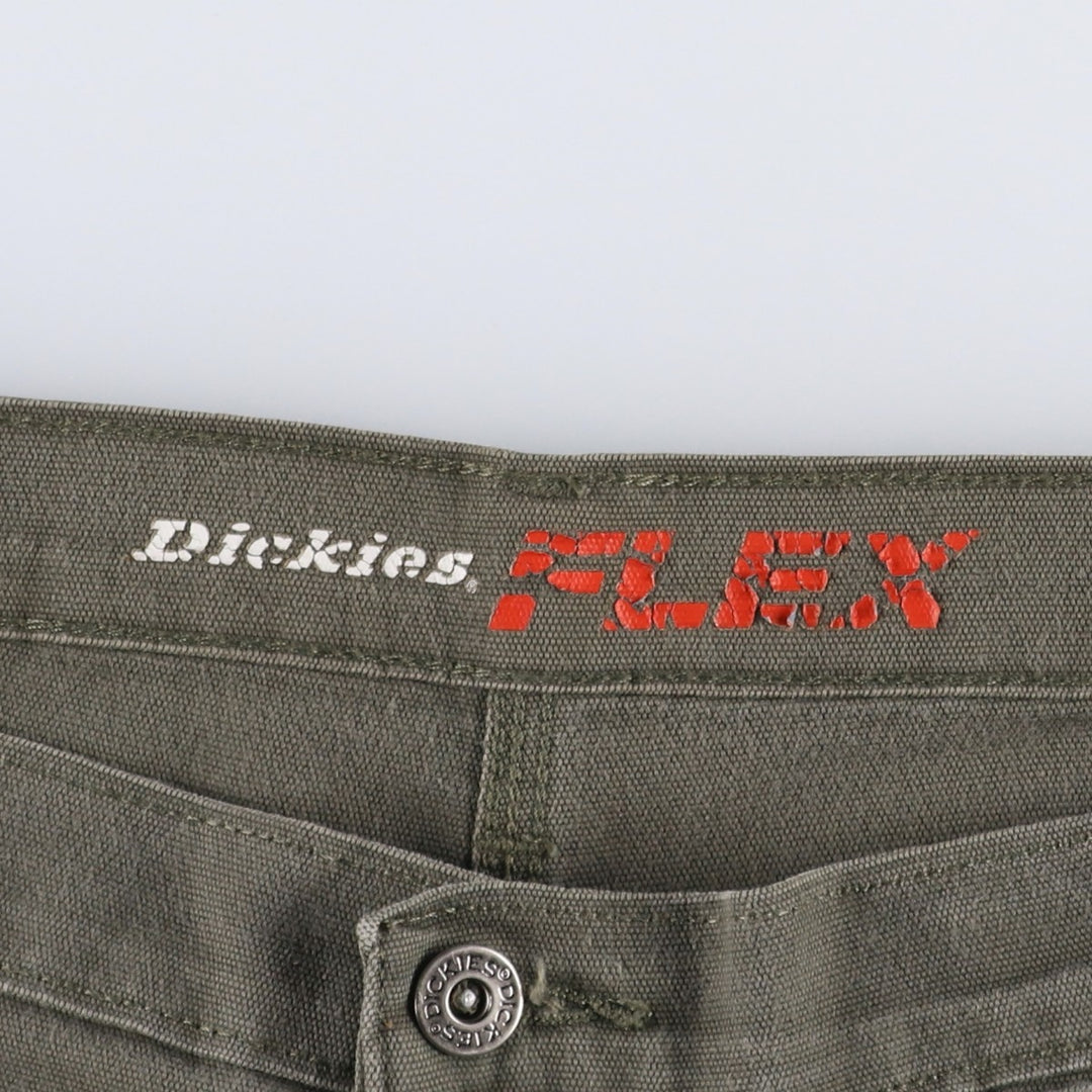 Dickies FLEX Duck Canvas Painter Shorts, Men's W40 (approx.) cotton Khaki type Vintage Second Hand
