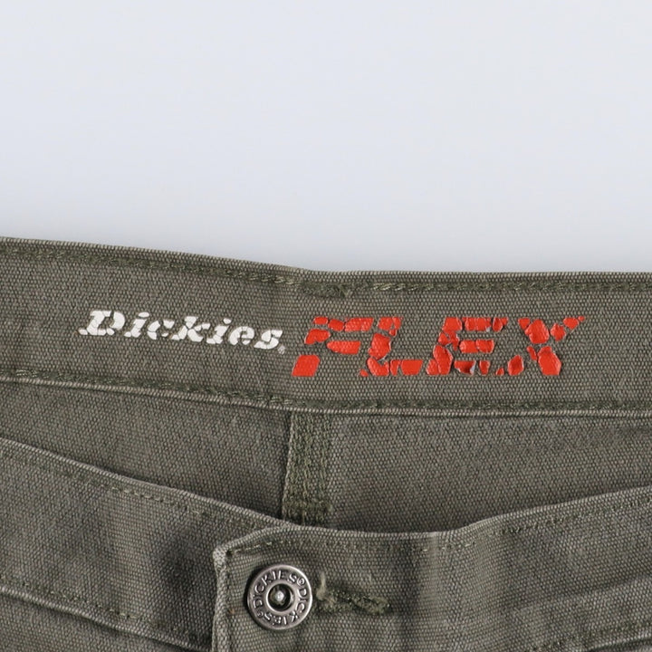 Dickies FLEX Duck Canvas Painter Shorts, Men's W40 (approx.) cotton Khaki type Vintage Second Hand