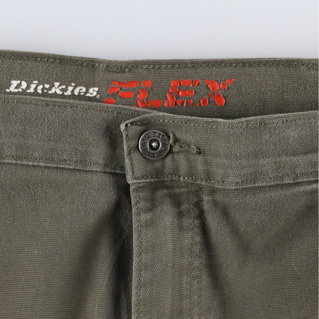 Dickies FLEX Duck Canvas Painter Shorts, Men's W40 (approx.) cotton Khaki type Vintage Second Hand