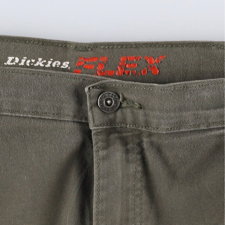 Dickies FLEX Duck Canvas Painter Shorts, Men's W40 (approx.) cotton Khaki type Vintage Second Hand
