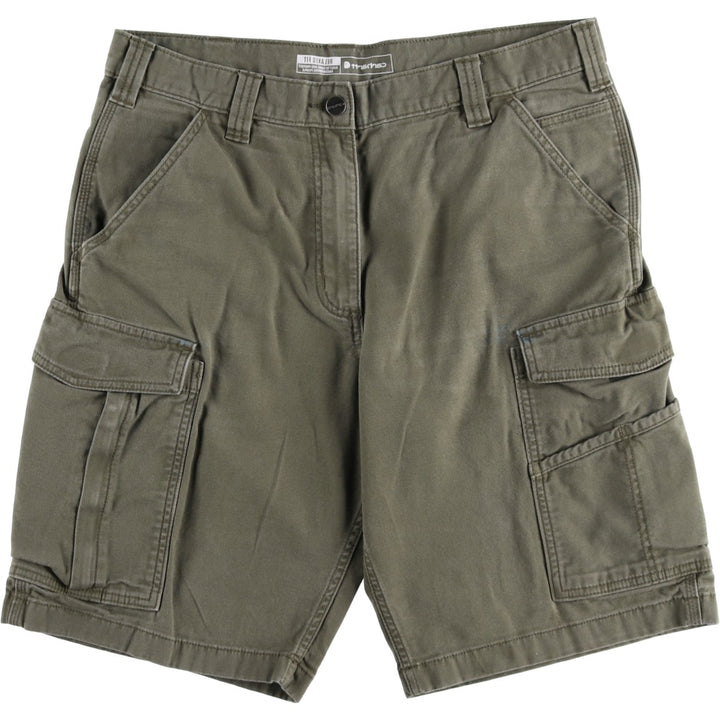 Carhartt Relaxed Fit Duck Cargo Shorts, Men's Size W36 (approx.) cotton Khaki type Vintage Second Hand